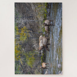 Elk Herd im Big Thompson River Puzzle