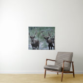 Elk Herd | Mt. Baring, Washington Wandteppich (Beispiel (Horizontal))