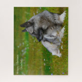 Elk Hound Hund. Puzzle (Vertikal)