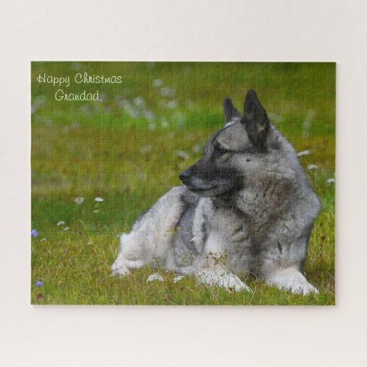Elk Hound Hund. Puzzle (Horizontal)