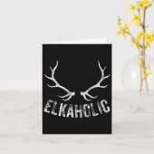 Elk Hunter Jagd Funny Elkaholic Karte (Gelbe Blume)