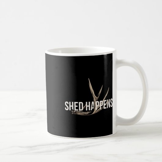 Elk Hunter Shed Happens Funny Deer Junting Kaffeetasse (Rechts)