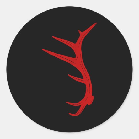 Elk Hunting Bull Antler Shed  Runder Aufkleber (Vorderseite)