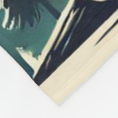 Elk im stilisierten Wald mit Starry Night Sky Fleecedecke (Ecke)