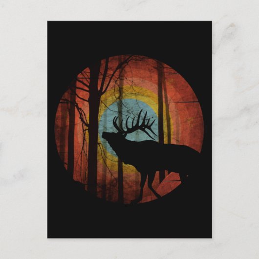 ELK IN DEN WÄLDERN POSTKARTE (Vorderseite)