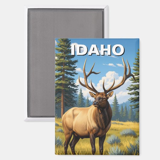 Elk in Idaho Magnet (Vorderseite/Rückseite)