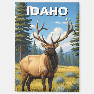 Elk in Idaho Magnet