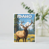 Elk in Idaho Postkarte (Stehend Vorderseite)