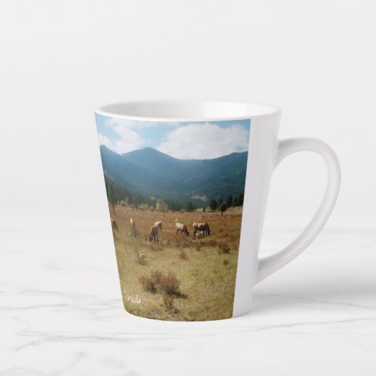 Elk in Rocky Mountain Nationalpark Latte Tasse (Rechts)