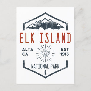 Elk Island Nationalpark Kanada Vintage-Distressed Postkarte