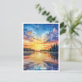 Elk Island Nationalpark Wasserfarbenmalerei Postkarte (Stehend Vorderseite)