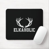 Elk Junting Elkaholic Antler Funny Elk Hunter Gift Mousepad (Mit Mouse)
