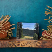 Elk Lake mit Mount Bachelor, OR Fotoplatte (Seite)
