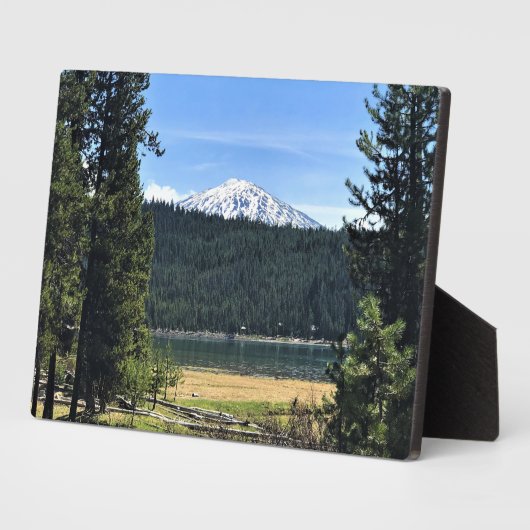 Elk Lake mit Mount Bachelor, OR Fotoplatte (Seite)