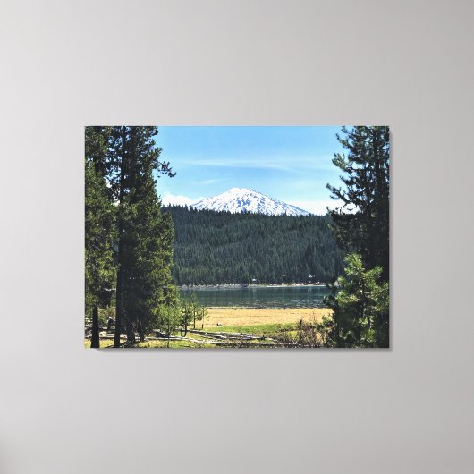 Elk Lake mit Mount Bachelor, OR Leinwanddruck (Vorderseite)