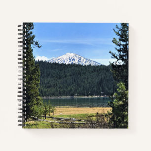 Elk Lake mit Mount Bachelor, OR Notizblock