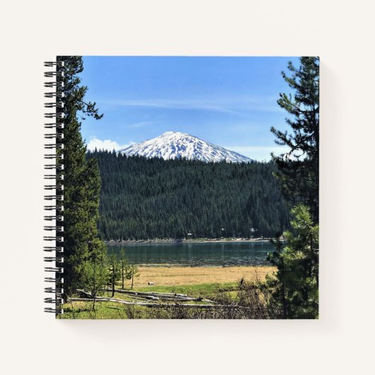 Elk Lake mit Mount Bachelor, OR Notizblock (Vorderseite)