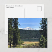 Elk Lake with Mount Bachelor, Oregon Postkarte (Vorne/Hinten)