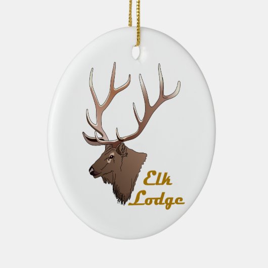 Elk Lodge Keramik Ornament (Rechts)
