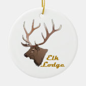 Elk Lodge Keramik Ornament (Vorne)