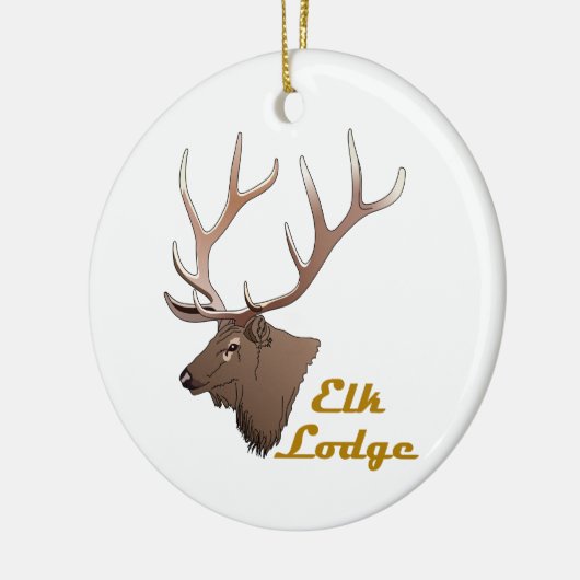 Elk Lodge Keramik Ornament (Links)