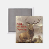 ELK MAGNETS BERG "WILD WONDERFUL WYOMOMING" MAGNET (Vorderseite/Rückseite)