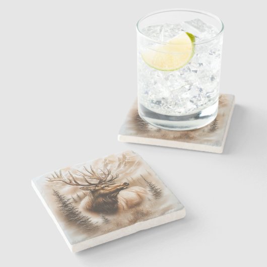 Elk Marble Untersetzer (Seitenansicht)