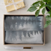 Elk Misty Mountains Wasserfarbe Decoupage Seidenpapier (Geschenk)