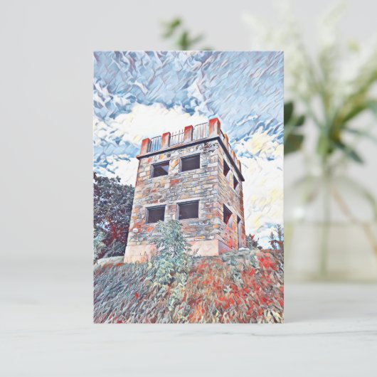 Elk Mound Castle Dankeskarte (Stehend Vorderseite)