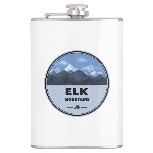 Elk Mountains Colorado Camping Flachmann (Vorderseite)
