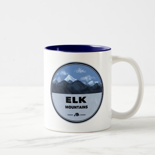 Elk Mountains Colorado Camping Zweifarbige Tasse (Rechts)
