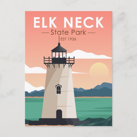 Elk Neck Staat Park Maryland Vintag Postkarte (Vorderseite)