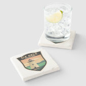 Elk Neck Staat Park Maryland Vintag Steinuntersetzer (Seitenansicht)