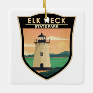 Elk Neck State Park Maryland Vintage auf Deutsch Keramikornament