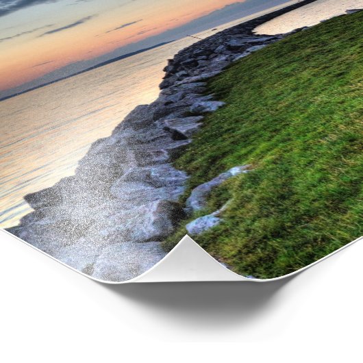 Elk Rapids Sunset on Traverse Bay, Michigan Fotodruck (Ecke)