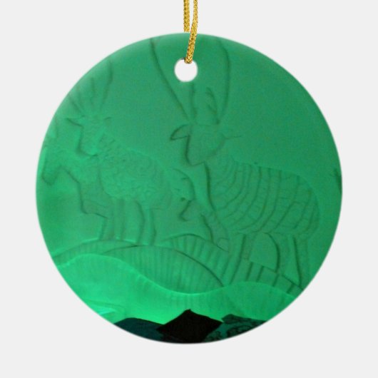 Elk Room im Hotel de Glace, Quebec, Kanada Keramik Ornament (Vorne)