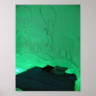 Elk Room im Hotel de Glace, Quebec, Kanada Poster