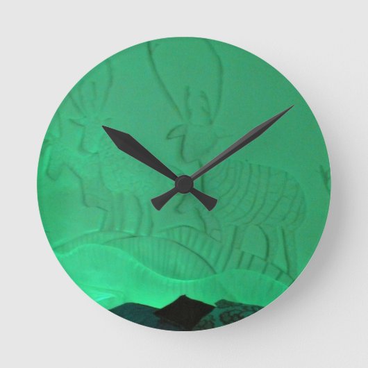 Elk Room im Hotel de Glace, Quebec, Kanada Runde Wanduhr (Vorderseite)