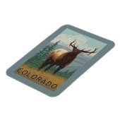 Elk SceneColorado Magnet (Linke Seite)