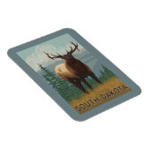 Elk SceneSouth Dakota Magnet (Rechte Seite)