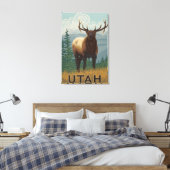 Elk SceneUtah Leinwanddruck (Insitu (Schlafzimmer))