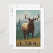 Elk SceneUtah Postkarte (Vorne/Hinten)