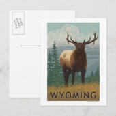 Elk SceneWyoming Postkarte (Vorne/Hinten)