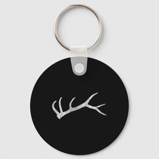 Elk Shed Rack Horn Jagen Schlüsselanhänger (Vorderseite)