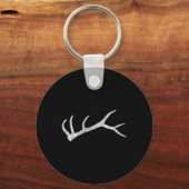 Elk Shed Rack Horn Jagen Schlüsselanhänger (Vorderseite)