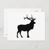 Elk Silhouette Postkarte (Vorne/Hinten)
