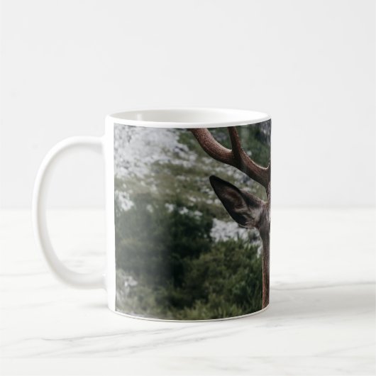 ELK-STACK HIRSCH KAFFEETASSE (Links)