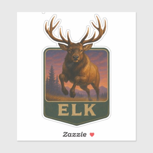 Elk Sticker (Blatt)