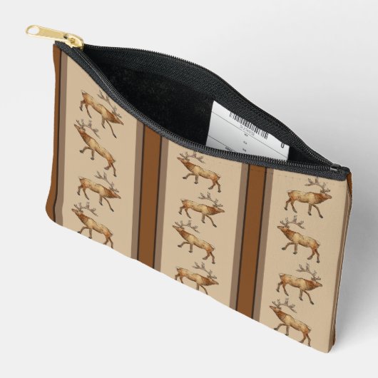 Elk Stripe Zipper Pouch Zubehörtasche (Offen)