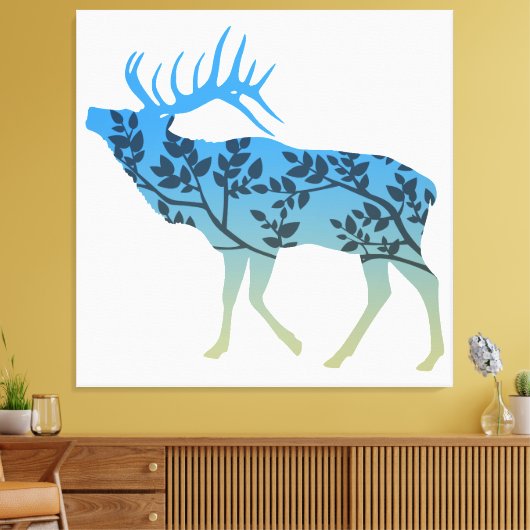 Elk Tree Leinwanddruck (Insitu (Wohnzimmer))